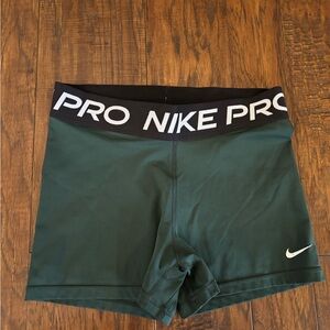 Nike Pro Women's Dark Green Shorts